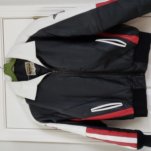 Phase2 Men's XL LEATHER, USA Flag Jacket - Picture 11 of 12
